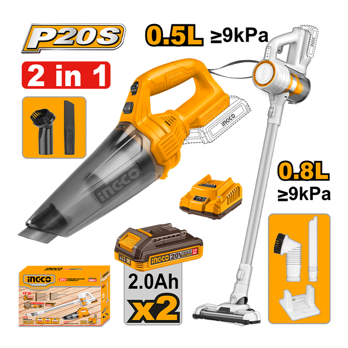 Ingco 20V Cordless Vacuum Cleaner Kit COSLI29832