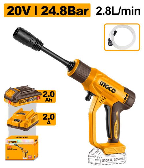 Ingco 20V 24 Bar Cordless Pressure Washer CPWLI20382