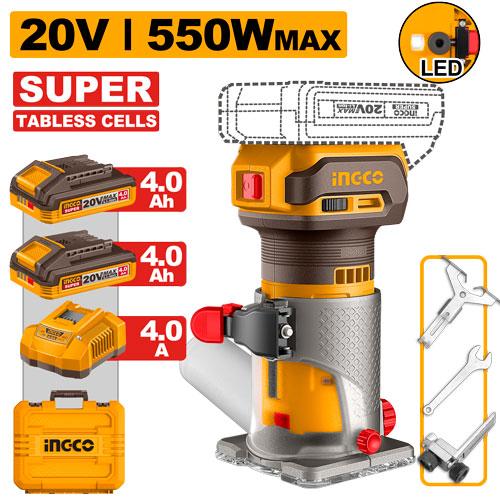 Ingco 20V 550W Cordless Router CRLI34031