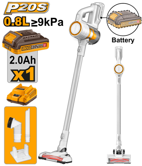 Ingco 0.8L 20V Li-Ion Cordless Vacuum Cleaner CVLI2006