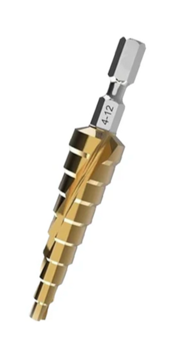 Makita  1/4" Step Drill Bit (Straight Flute Titanium Coating)