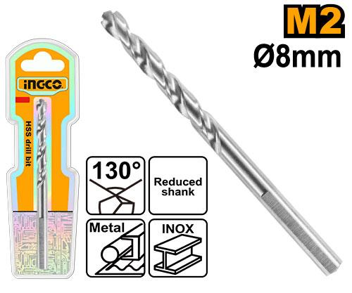 Ingco 8mm M2 HSS Drill Bit DBT11300801