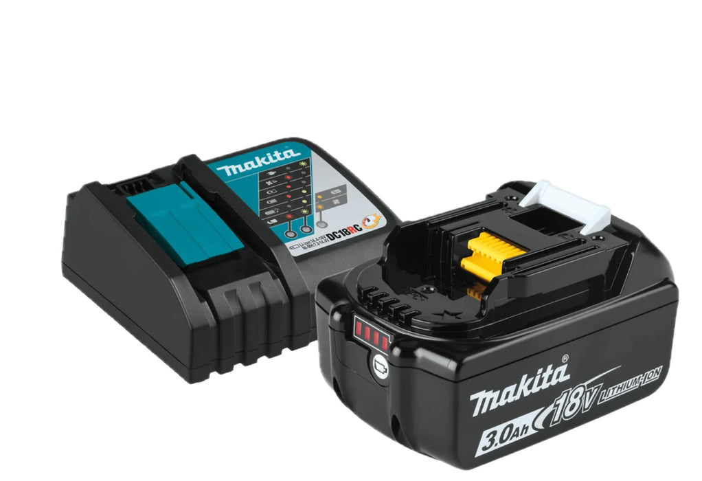 Makita  3.0 Ah 18V LXT Battery and Rapid Charger Bundle (BL1830B + DC18RC)