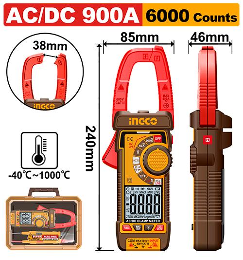 Ingco 900A DC/AC Clamp Meter DCM69002