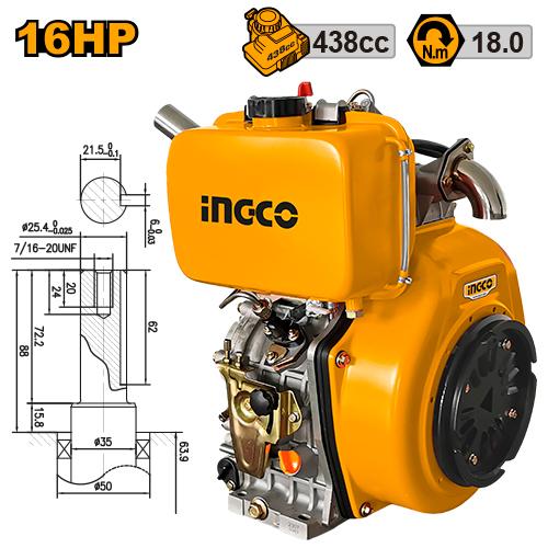 Ingco 16HP Diesel Marine Engine DEMR188FAP