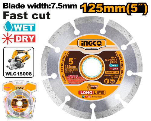Ingco 125mm (5") Dry Diamond Disc DMD011254