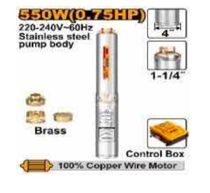 Ingco 4" Deep Well Pump 550W (0.75HP) DWP55062-5