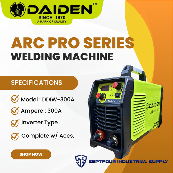 Daiden DDIW-300A PRO DC Inverter ARC Welding Machine