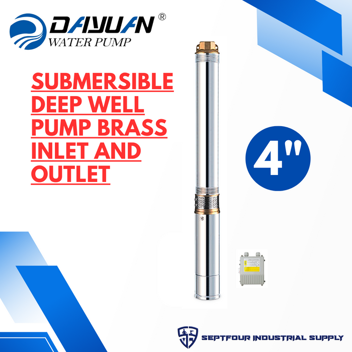 Dayuan 4" Submersible Deep Well Pump Brass Inlet and Outlet