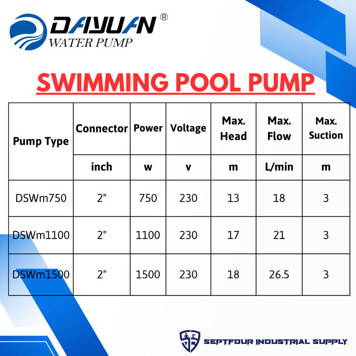 Dayuan Swimming Pool Pump