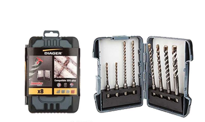 Diager 8Pcs Masonry SDS-Max Drill Bit Set (Ultimax)  107B