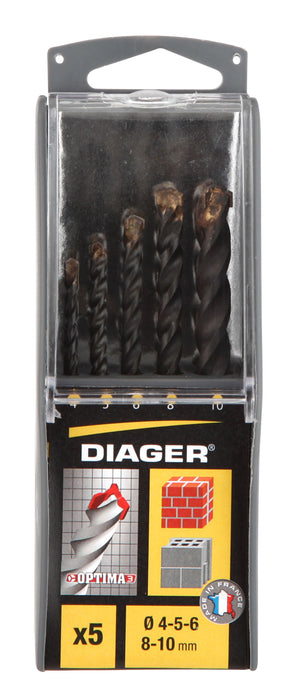 Diager 5Pcs Masonry Drill Bit Set 263B
