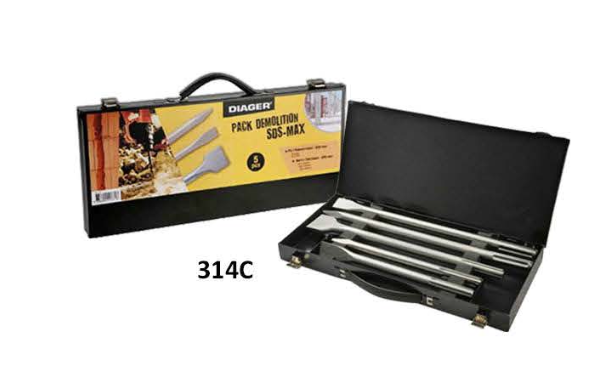 Diager 5Pcs Chisel Bit SDS-Max Set  314C