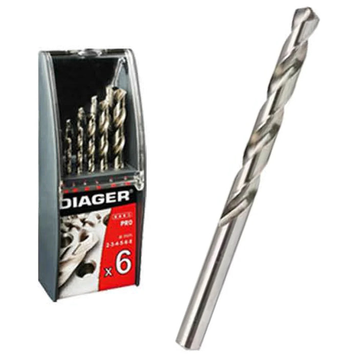 Diager 6Pcs HSS-G Fully Ground Drill Bit Set 700C