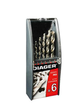 Diager 6Pcs HSS-G Fully Ground Drill Bit Set 700C