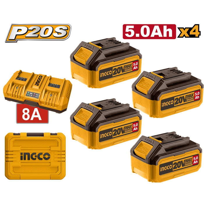 Ingco P20S Lithuim-Ion Battery and Charger Kit FBCLI20285