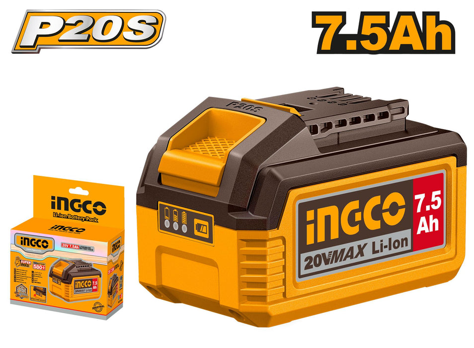 Ingco 20V Li-Ion Battery Pack 7.5Ah  FBLI2075