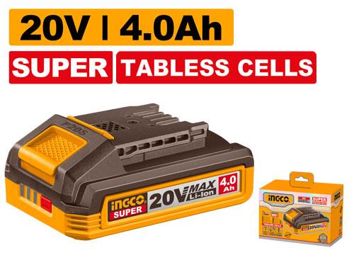 Ingco 20V 4.0AH Cordless Tab Lithium-Ion Battery Pack FBLI2123