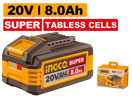 Ingco 20V 8.0AH Cordless Tab Battery FBLI2158