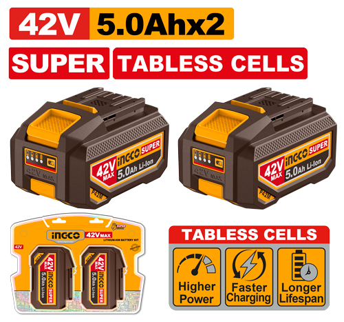 Ingco 42V 5.0AH Cordless Battery Kit FBPM5028