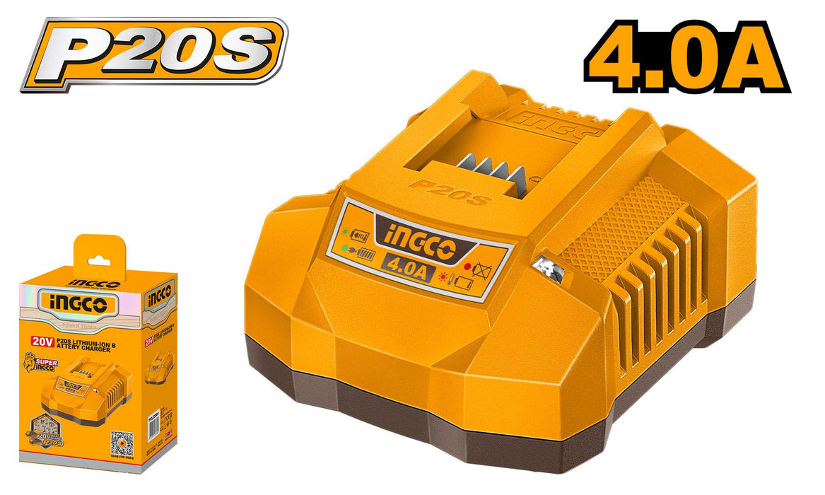 Ingco  20V 4 AMP Fast Intelligent Battery Charger FCLI20411