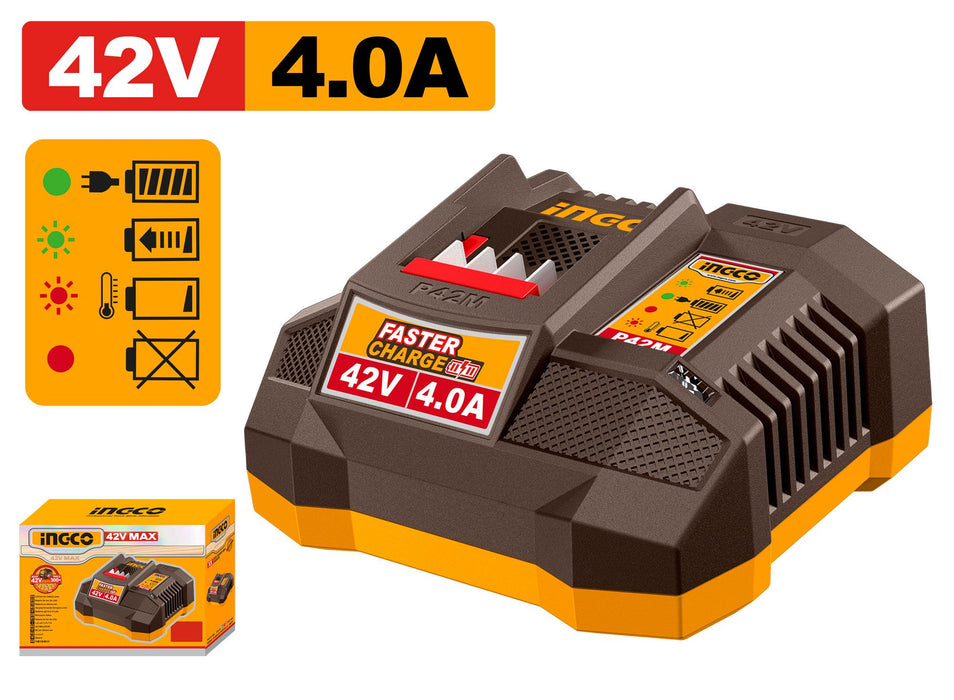 Ingco 42V 4.0A Cordless Battery Charger FCLI42041