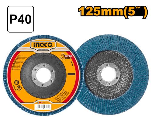 Ingco 5" Zirconium Flap Disc P40 FDZ1251 — SEPTFOUR INDUSTRIAL SUPPLY