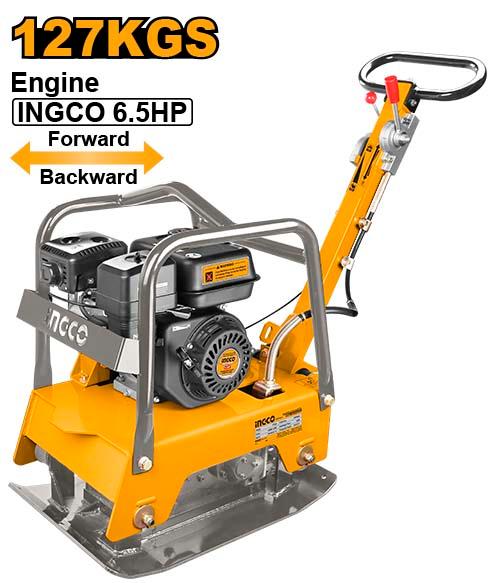 Ingco 6.5HP Gasoline Reversible Plate Compactor GCP125-2