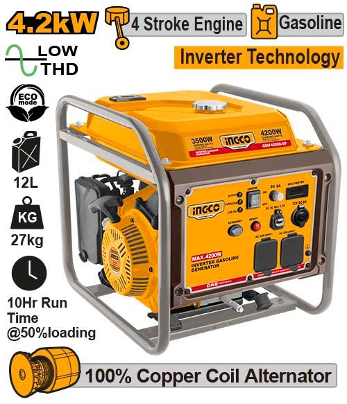 Ingco 4.2kva Inverter Gasoline Generator GEIF42006-5P