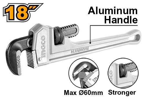 Ingco 18" Pipe Wrench Aluminum Handle HALPW0118
