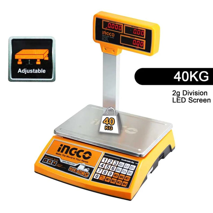 Ingco 40Kg Electronic Weighing Scale HESA3404