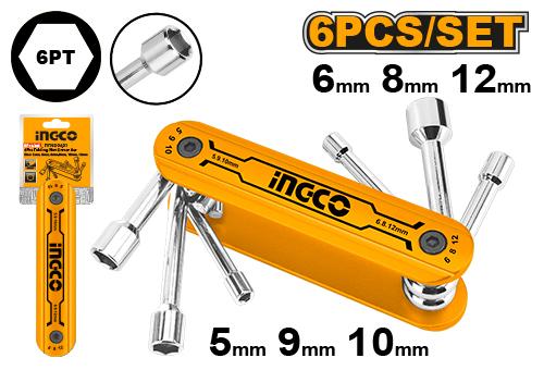 Ingco 6pcs Folding Nut Driver Set HFND0601