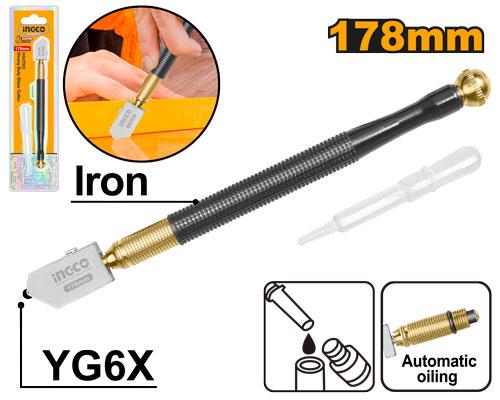 Ingco 178mm Heavy Duty Glass Cutter HGCT03