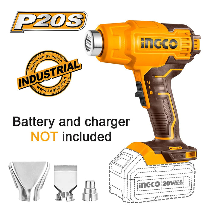 Ingco 20V Li-Ion  Cordless Heat Gun HGLI2002