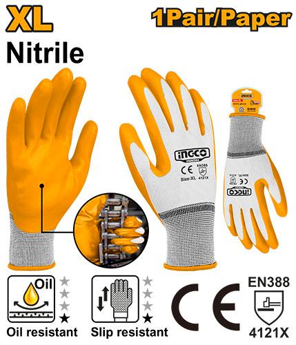 Ingco XL Nitrile Gloves HGNG64