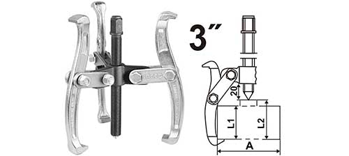 Ingco 3" Three Jaws Puller HGP08033