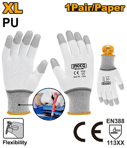 Ingco XL PU Coated  Gloves HGPUG62