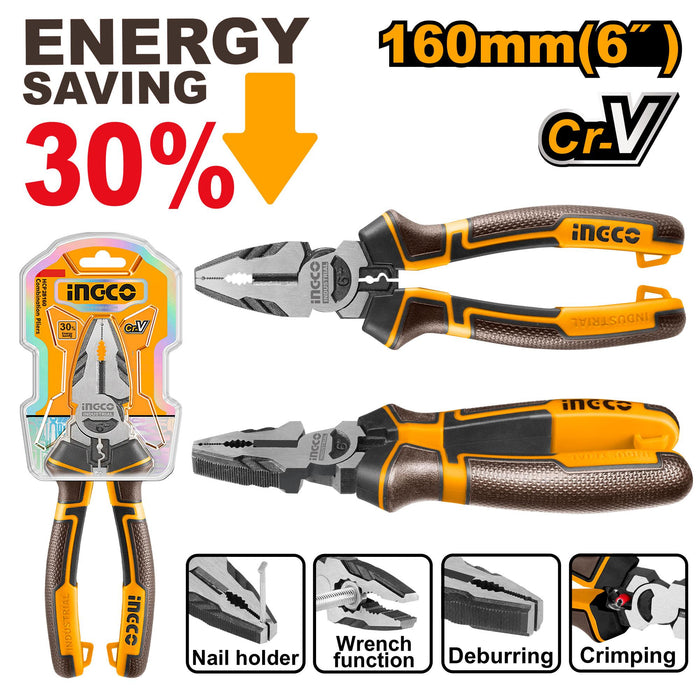 Ingco 6" High Leverage Combination Pliers HHCP28160