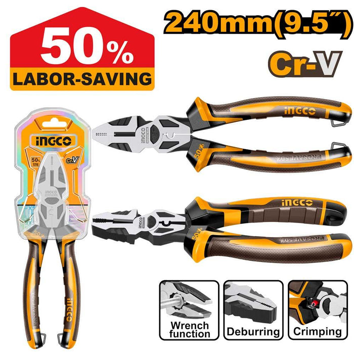 Ingco 9.5" High Leverage  Combination Pliers HHCP28248