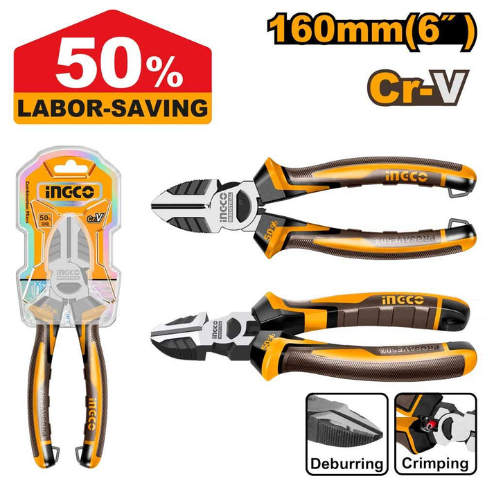 Ingco 6" High Leverage Diagonal Cutting Pliers HHLDCP28168