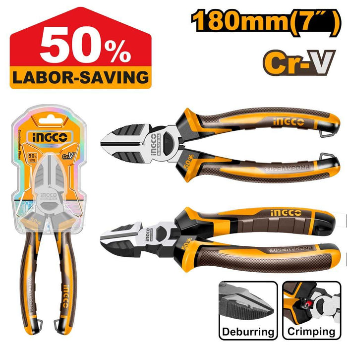 Ingco 7" High Level Diagonal Cutting Pliers HHLDCP28188