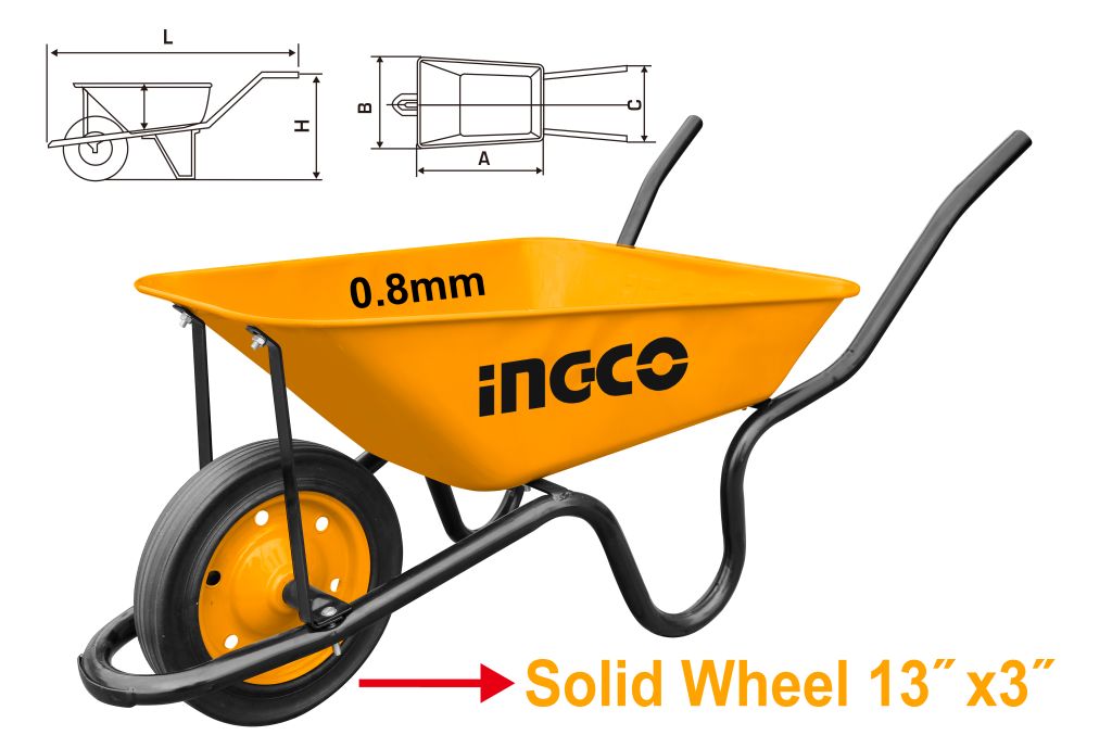 Ingco 120kg Wheel Barrow HHWB380008