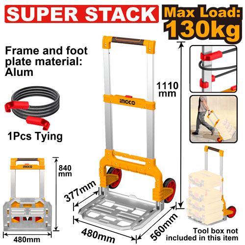 Ingco 130kg Foldable Hand Truck HHWB61201