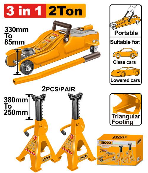 Ingco 2Ton Jack Combo Set HJCS2202