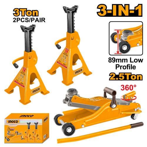 Ingco 3Ton Jack Combo Set HJCS2503