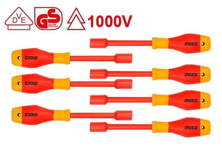 Ingco 7pcs Insulated Nut Screwdriver Set HKISD0701