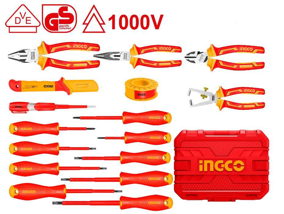 Ingco 16pcs Insulated Hand Tools Set HKITH1601