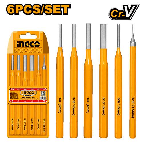 Ingco 6 Pcs Pin Punch Set HKPP8606