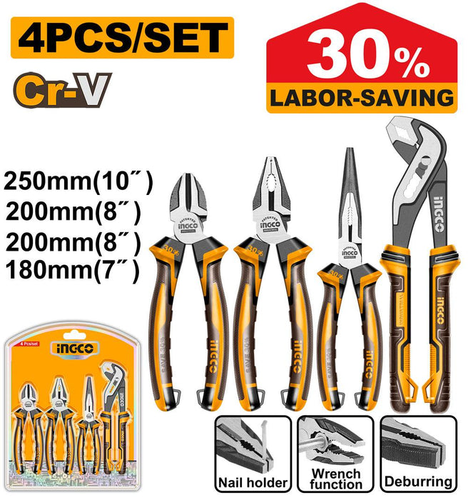 Ingco 4 Pcs Pliers Set HKPS28428