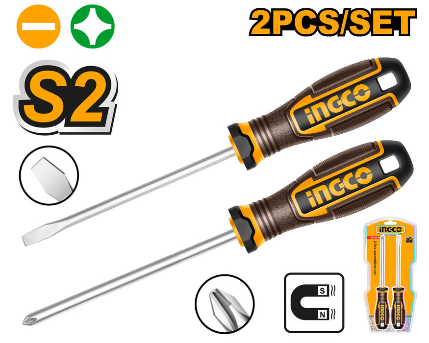 Ingco 2 Pcs Screwdriver Set HKSDS0228